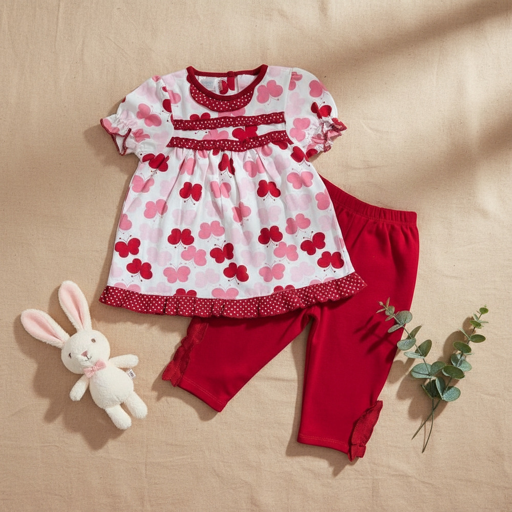 New Without Tags Baby Girl outfit set Shirt and Leggings size 12 months